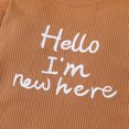 thumbnail image 6 of Newborn Boy Clothes Fall Winter Knit Outfits Hello I'm new here Romper + Hats 2Pcs Baby Boy Coming Home Outfit Kaprioy Baby Boy Clothes, 6 of 9