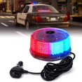 thumbnail image 1 of Rojo Azul 240 LED Advertencia Luz estroboscópica Baliza giratoria Giratoria Intermitente Policía Seguridad Precaución Luces con soporte magnético, para 12V Camión de vehículos de emergencia LingWen 9024736125531, 1 of 5