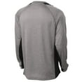 thumbnail image 2 of Mafoose Men's Long Sleeve Heather Colorblock Contender Tee Shirt Vintage Heather/ Black 3XL, 2 of 3