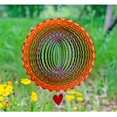 thumbnail image 3 of Steady Doggie | Wind Spinner Orange Mandala Thangka 12 in, 3 of 7