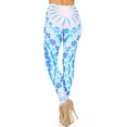 thumbnail image 2 of Creamy Soft Leggings Premium Women's Bursting Blue Mandala Extra Plus, High Rise, Stretchy, Comfortable, 3X-5X Leggings - by USA Fashion, 2 of 2