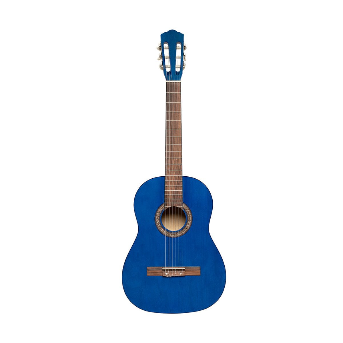 4/4 classical guitar with linden top, blue
