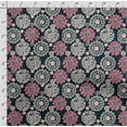 thumbnail image 4 of Soimoi Floral Printed, Cotton Fleece Fabric By The Yard- Sewing DIY Stretch Fabric 56 Inches Wide WarmFabric For Hats, Coats, Gloves, Blankets-Blue, 4 of 5