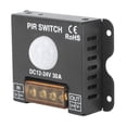 thumbnail image 1 of Interruptor PIR, Compensación De Temperatura De Retardo LED Detección Infrarroja DC12-24V 30A PIR Controlador De Sensor De Movimiento Para Exteriores, 1 of 7