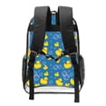 thumbnail image 2 of Zufioo Rubber Duck Print Transparent Backpack, 16-inch PVC Waterproof Schoolbag, Suitable for Campus Work and Travel, Unisex, 2 of 7