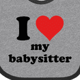 thumbnail image 4 of Inktastic I Heart My Babysitter Boys or Girls Baby Bib, 4 of 4