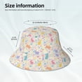 thumbnail image 3 of Pofeuu Flower Color Rabbit Print Bucket Hat for Women Men Reflective Bucket Hats Beach Summer Sun Hat Travel Fisherman Cap, 3 of 6