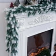 thumbnail image 2 of Hvmvliv 6ft Artificial Needles Pine Rattan White Christmas Cedar Garland Home Wall Window Fireplace Hanging Decoration Green, 2 of 7