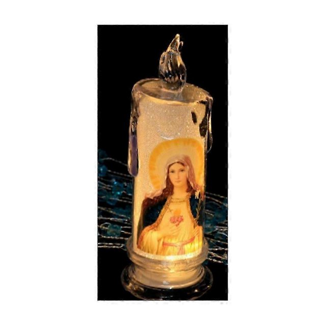 Velas LED sin llama con oración, decoración religiosa de los santos de Jesús, Nuestra Señora de las Mercedes