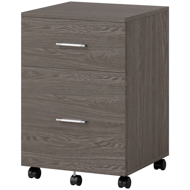 CoSoTower Mobile Filing Cabinet, Vertical File Cabinet with 2 Drawers, Wheels, for Letter or A4 File, Grey
