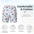 thumbnail image 6 of Picia Dinosaur pattern Mens Swim Trunks with Compression Liner Stretch Beach Shorts Quick Dry with Zipper Pockets No-Chafing Board Shorts-X-Large, 6 of 9