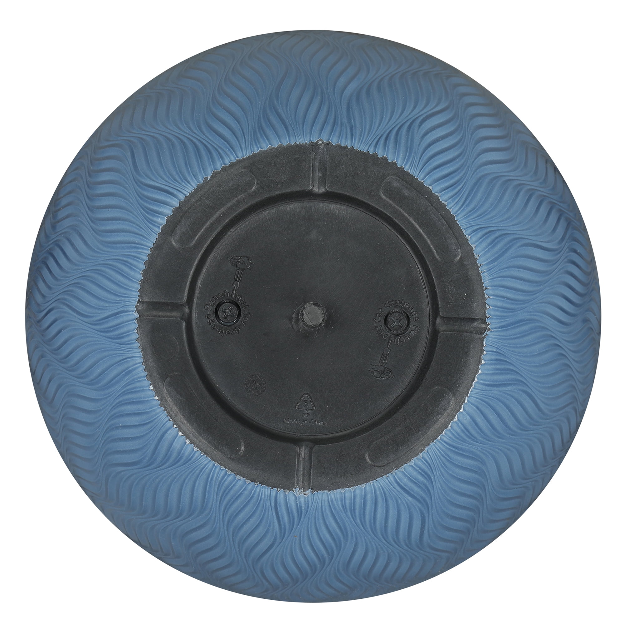 Mainstays River Round Recycled Resin Planter, Blue Paradise, 12 in x 12 in x 10.4 in