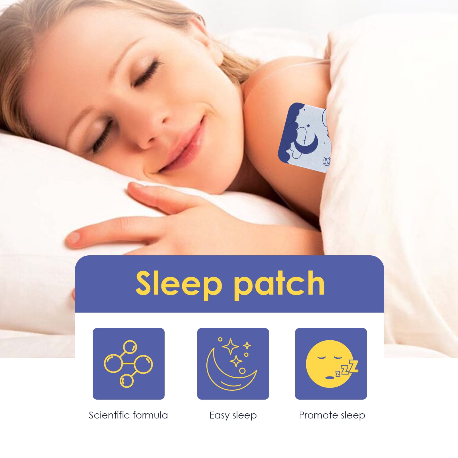 Alvantor Sleep Patches Lavender Chamomile Night Relaxation Restorative Sleep Aid for Travel Home Use, 28pcs