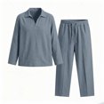 thumbnail image 5 of Stamzod Men's Clothing Sets 2 Piece Linen Outfits Casual V-Neck Pullover Top Long Pants Set 2026 Vacation Beach Outfit, 5 of 5