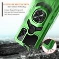 thumbnail image 2 of Nagebee Phone Case Compatible for Cricket Innovate E 5G (E Version 2022) with Tempered Glass Screen Protector, Full-Body Protective [Military-Grade], Magnetic Car Ring Holder Durable Case (Green), 2 of 7