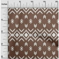 thumbnail image 2 of oneOone Viscose Chiffon Brown Fabric Asian Ikat Quilting Supplies Print Sewing Fabric By The Yard 42 Inch Wide-6471, 2 of 4