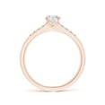 thumbnail image 2 of ANGARA Natural Diamond Tapered Shank Engagement Ring in 14K Rose Gold for Women (Size-4.9mm| Color-G| Clarity-VS2) | April Birthstone, Anniversary, Jewelry Gift for Women | Natural Diamond Ring, 2 of 10