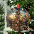 thumbnail image 2 of Galactic Fantasy Library: Ornament Style Wall or Window Hanging Made With Real Glass, 2025, Holiday Decoration, Seasonal Keepsake Gift, Unique 2025, Seasonal Holiday Decor,, 2 of 5
