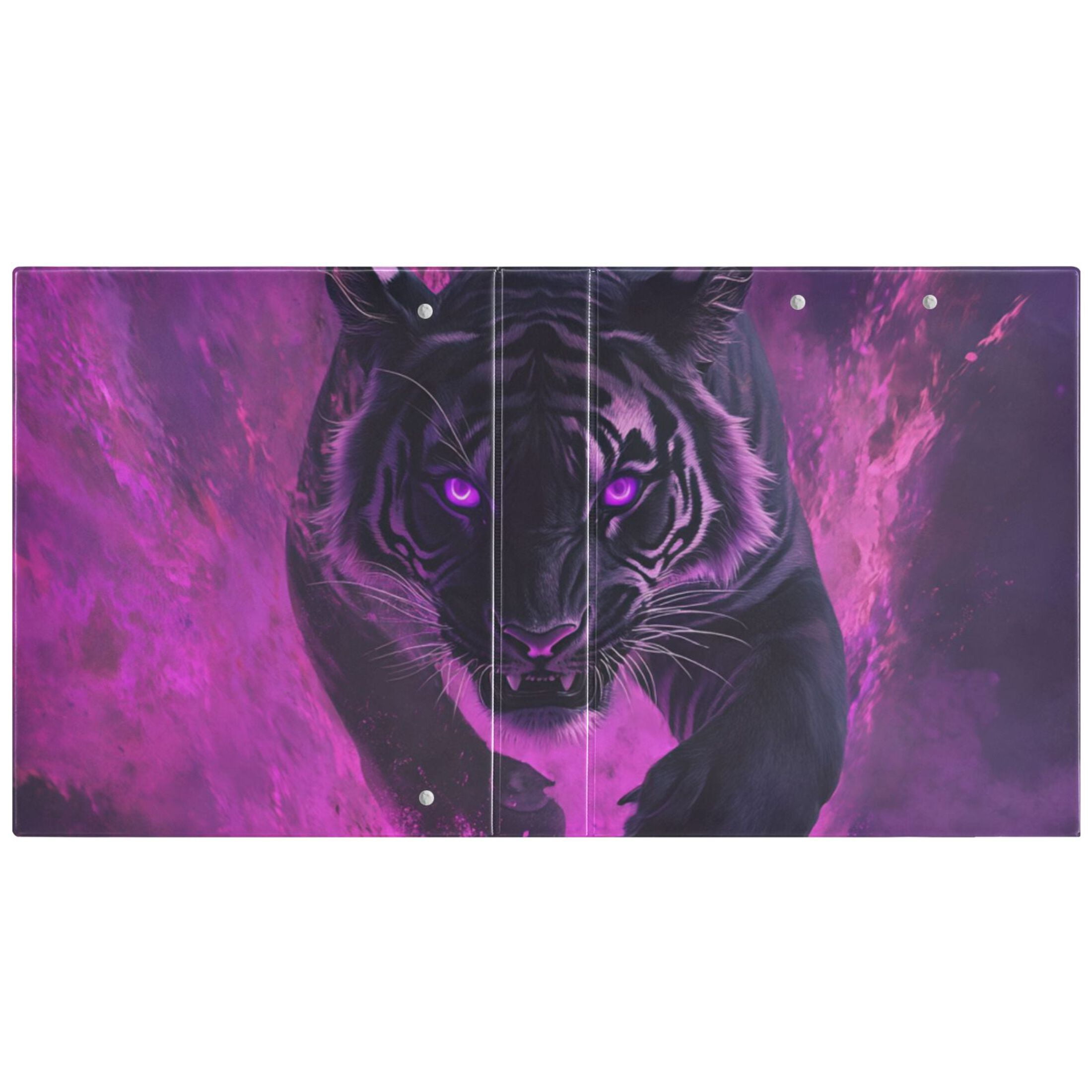 Fierce Tiger 3 Ring Binders 1.5 inch Hardcover File Folders with Interior Pockets A4 Size Organizer for School Office Hospital