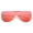 Silver / Red, variant on sunglassLA Unisex Futuristic Rimless Metal Crossbar Colored Mono Lens Shield Sunglasses 62mm (Silver / Pink) - 62mm