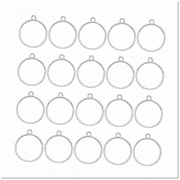 50pcs Resin Open Back Bezel Hollow Frame Pendants - Jewelry Making Molds, DIY Resin s (White K)