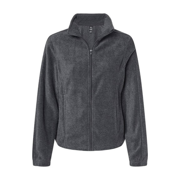 Burnside - Women's Polar Fleece Full-Zip Jacket - 5062 - Heather Charcoal - Size: 3XL