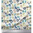 thumbnail image 1 of Soimoi Polyester Crepe Fabric Flower Artistic Printed Craft Fabric by The Yard 52 Inch Wide, 1 of 3