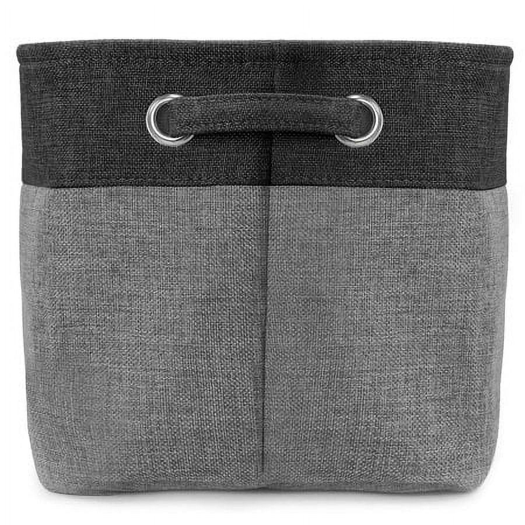 Sorbus Twill Storage Large Rectangular Fabric Collapsible Basket Organizer with Carry Handles, Multiple Colors, Set of 3