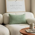 thumbnail image 2 of Ksopiavobs 2 Packs Lumbar Decorative Throw Pillow Covers 12x20 Inch for Living Room Couch Bed Sofa, Soft Striped Corduroy Rectangle Cushion Case 30x50 cm, Farmhouse Boho Home Decor, Sage Green, 2 of 6
