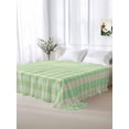 thumbnail image 5 of Sage Green Twim Size Flat Sheet, Wrinkleproof & Fadeproof Cooling Flat Bed Sheet Only, Grid Checkered Plaid Gingham Lattice Trellis Breathable Soft Bedding Top Sheets 66 x 96 Inches, 5 of 8