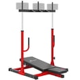 thumbnail image 3 of Soozier Vertical Leg Press Machine, 660LBS Capacity, with Adjustable Leg, Back, and Head Positions, 1" Standard Plate Compatible, Red, 3 of 10