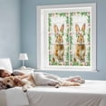 thumbnail image 3 of Easter Bunny Window Privacy Film, Spring Daisy Botanical Leaves Gray Wooden Static Cling UV Sun Blocking Tint Film Heat Control Windows Films for Bedroom Bathroom, Window Stickers 17.7"x39.3", 3 of 7