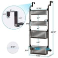 thumbnail image 6 of Sensch 4-Tier Over the Door Pantry Rack Baskets Organizer, Black, 6 of 6