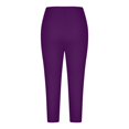 thumbnail image 4 of Capri Leggings for Women: Knee Length, 2025 Summer Cropped Pants, Purple S-3XL, 4 of 6