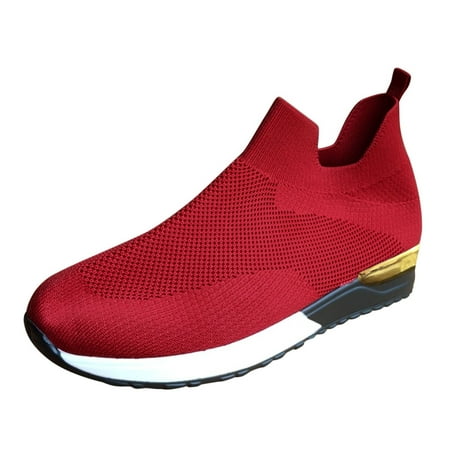 

Qufokar Knee High Boots for Women Wide Calf Fresh Foam Sneaker - Women S Women Color Sports Mesh Shoes Outdoor Solid Runing Breathable Shoes Women S