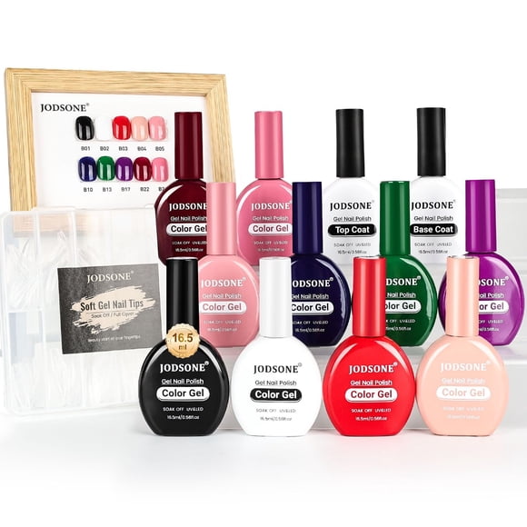 Set de esmaltes de uñas en gel JODSONE, 12 unidades, 16,5 ml, 10 colores