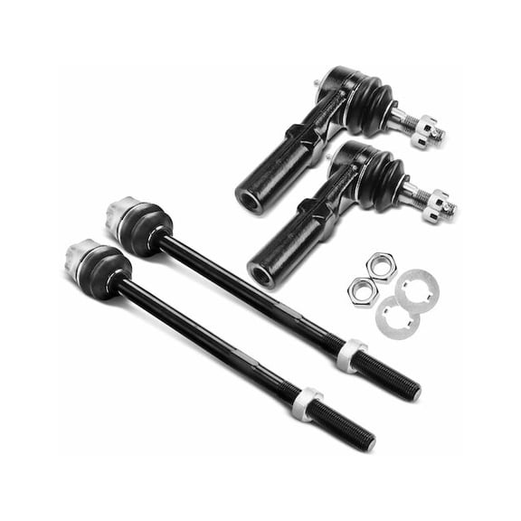Front Tie Rod End Kit 4 - Compatible with 2003 - 2007 Hummer H2 6.0L V8 2004 2005 2006