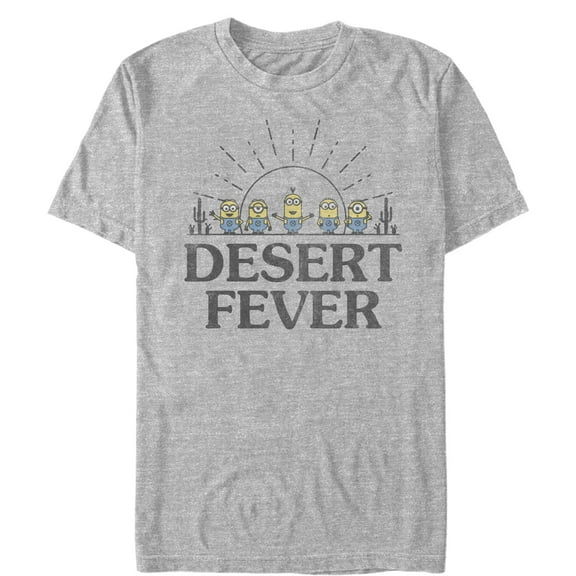 Men's Despicable Me Minions Desert Fever  Graphic Tee Athletic Heather Large