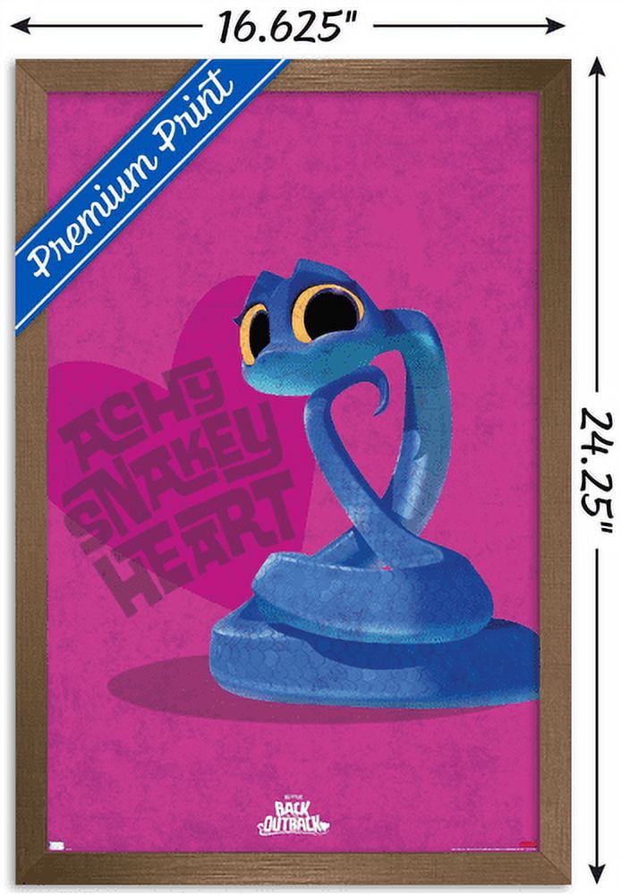 Netflix Back to the Outback - Achy Snakey Heart Wall Poster, 14.725" x 22.375", Framed