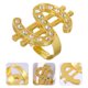 thumbnail image 3 of 2 piezas de anillo abierto estilo punk con forma de dólar, accesorios de joyería de moda para dinero., 3 of 6