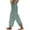 a-519Green108, variant on Womens Solid Color Striped Straight Leg Pants With Button Split Hem Elastic Waist Side Pockets For Casual Daily Wear Office Weekend Outings Light Blue