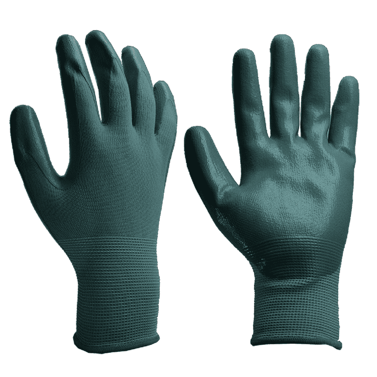 Nitrile-Dipped Gardening Gloves, 3-Pair, Small/Medium