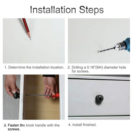 Ceramic Knob Pull Handle Dresser Cupboard Wardrobe Door
