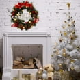 thumbnail image 6 of Artificial Christmas Wreath Flocked with Mixed Decorations and Pre-Strung White LED Lights, Delicated Gift for Holiday Decoration, 6 of 12