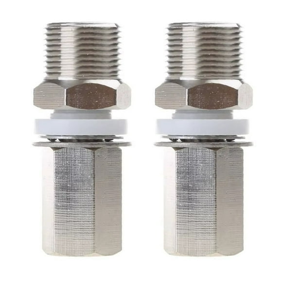 2Pcs S216 3/8-24 to SO239 Antenna Mount Adapter SO-239 to 3/8-24 Threaded Antenna Mount Adapter for CB Ham Radio Antenna