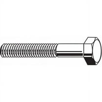 Grade 5, 3/8"-16 Hex Head Cap Screw, Zinc Plated Steel, 5-1/2 in L, 10 PK