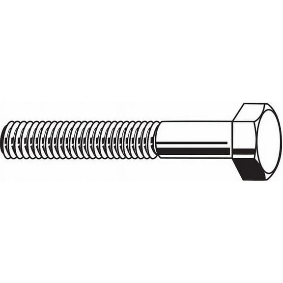 Grade 8, 7/16"-14 Hex Head Cap Screw, Zinc Yellow Steel, 7/8 in L, 25 PK