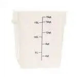Excellante 18 quart plastic square food storage containers - white, NSF certified, comes in each