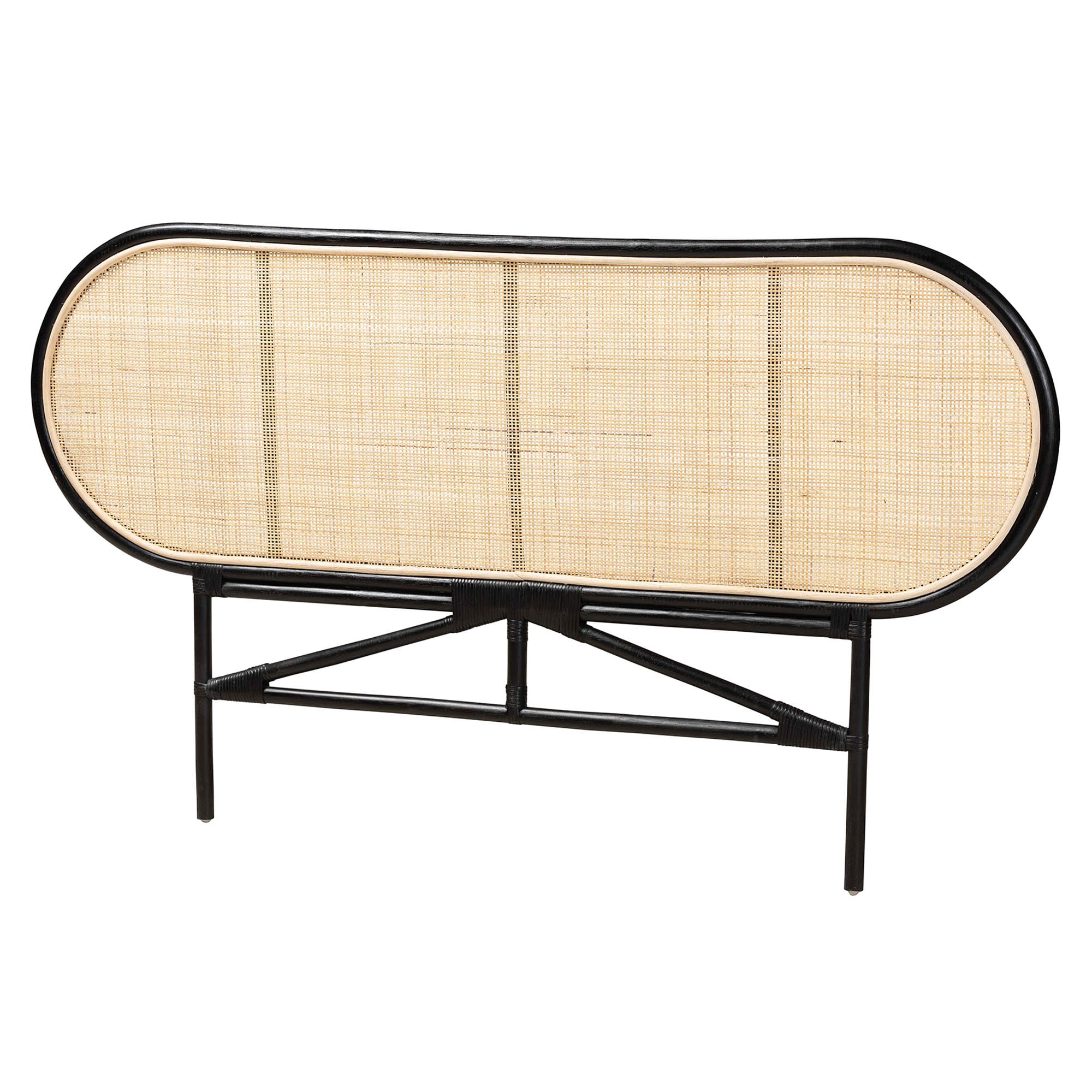 bali & pari Reegan Rattan BOHO Headboard, Queen Size, Natural Brown
