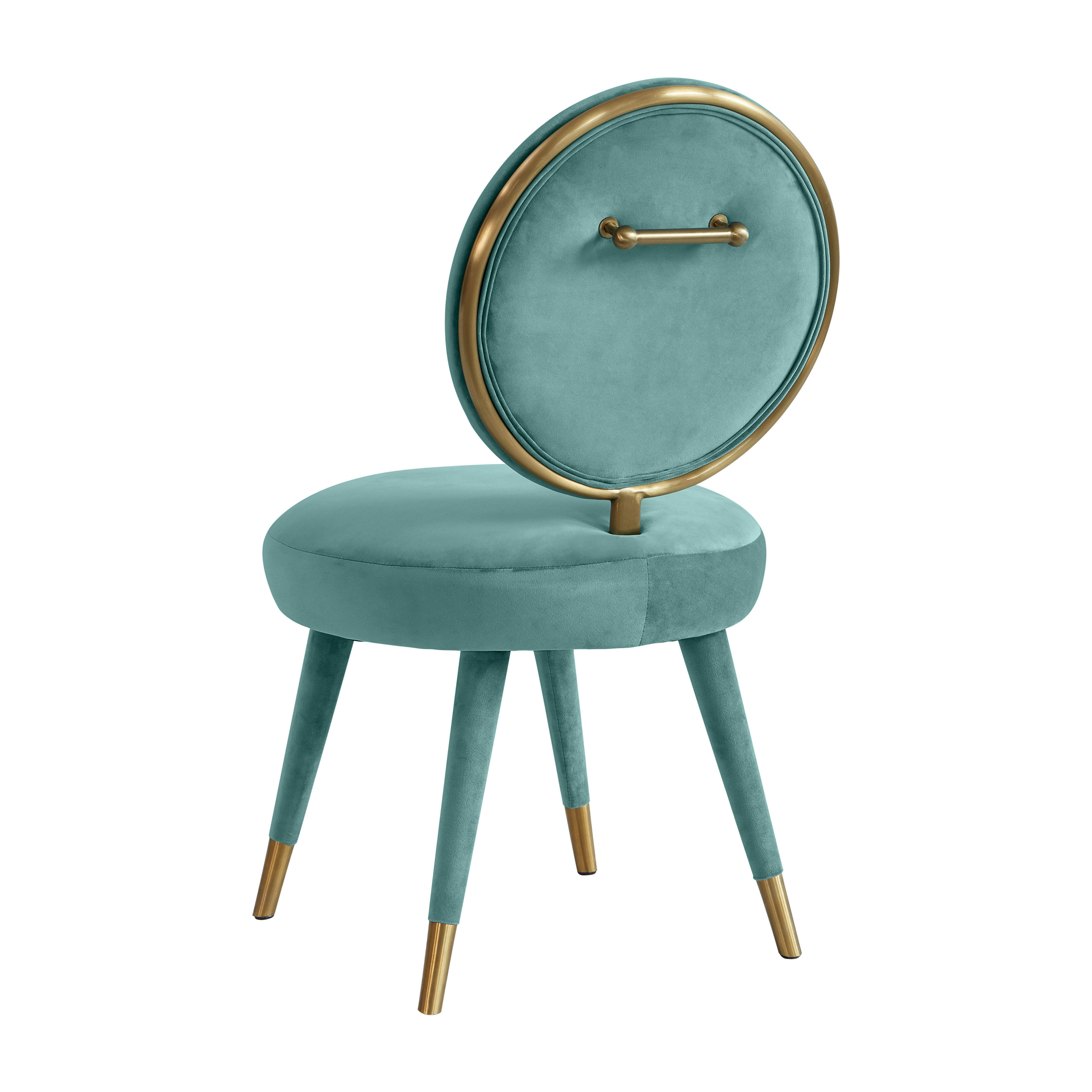 TOV Furniture Kylie Sea Blue Velvet Dining Chair - image 3 of 5